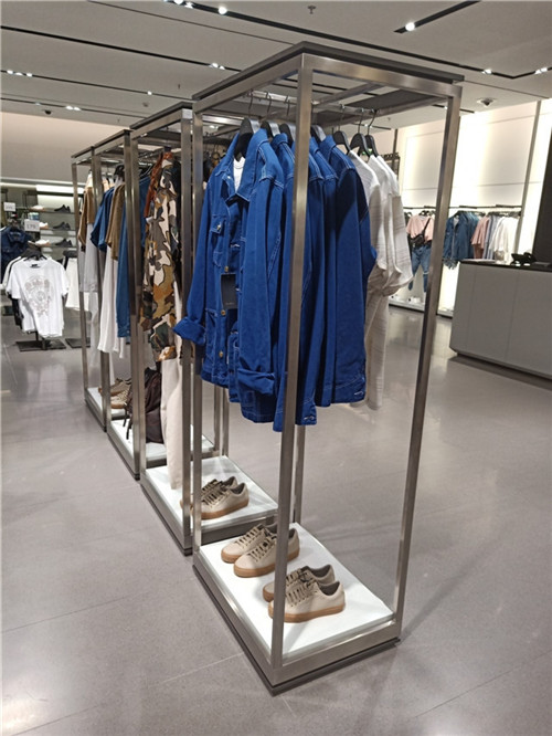 不锈钢木结合展示柜