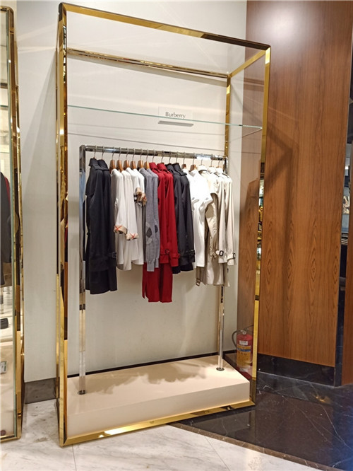 不锈钢木结合展示柜